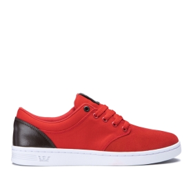 Tenis Bajos Supra CHINO COURT Mujer Rojas/Negras (MX-26910)